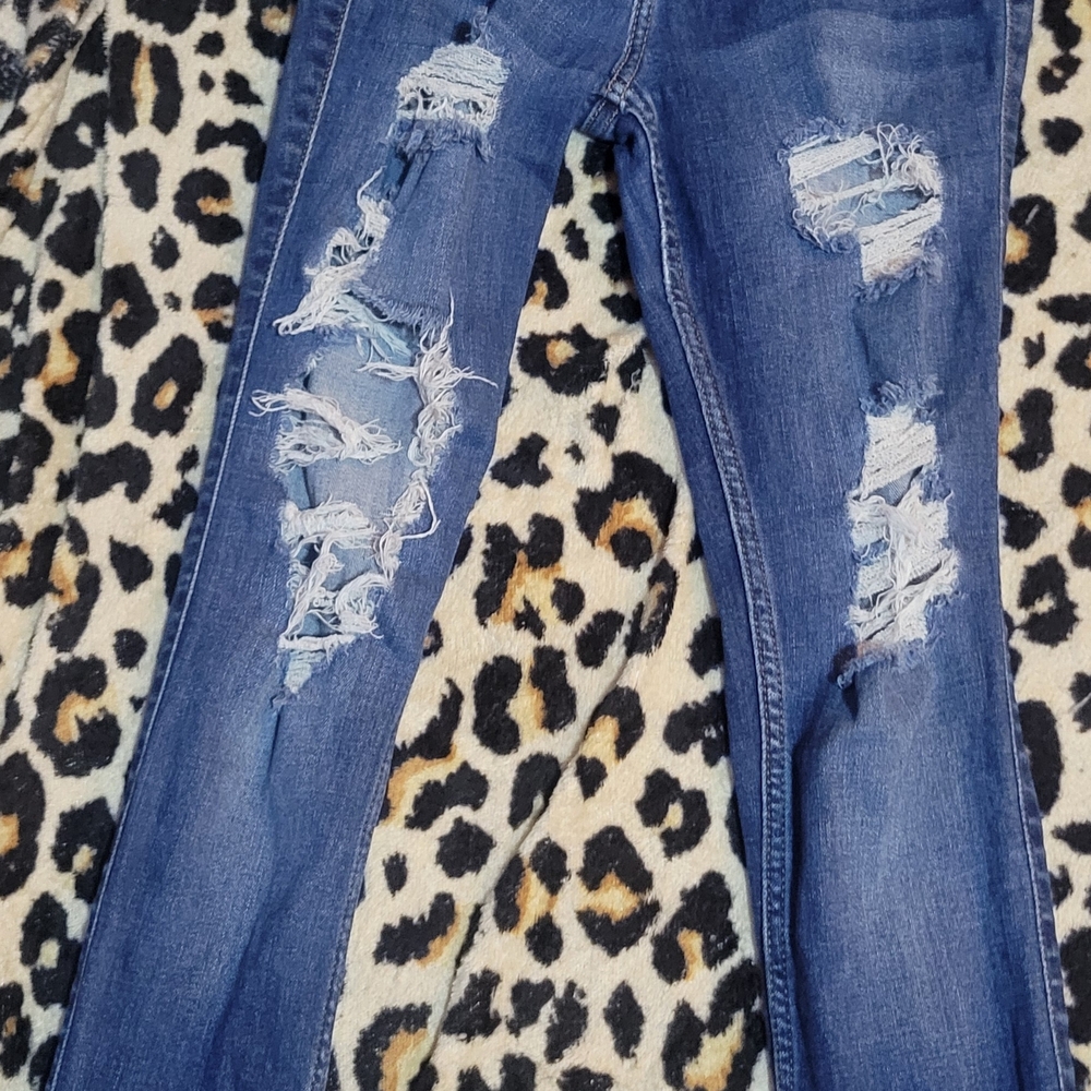 Hollister Distressed Blue Skinny Jeans